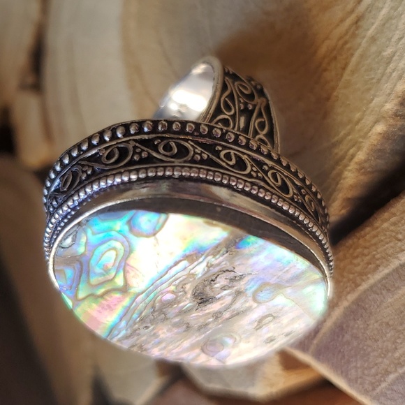 New Abalone Shell 925 Silver Ring. - Picture 13 of 14